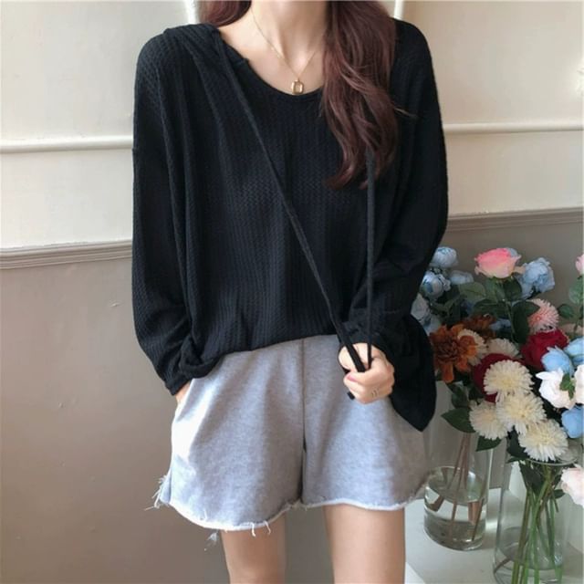 Sheer Waffle Hoodie