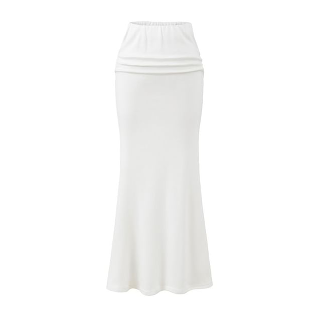 V-Neck Crop Tee and Mermaid Skirt Set