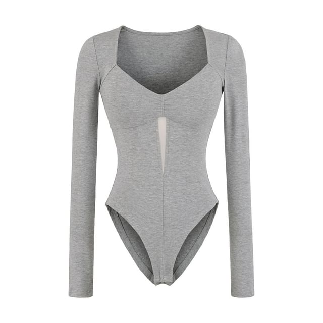 Bodysuit V-Neck Long Sleeve