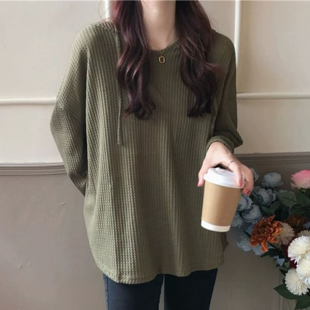 Sheer Waffle Hoodie
