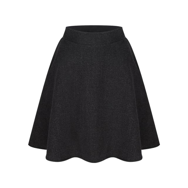Crew Neck Knit Top and A-Line Skirt Set