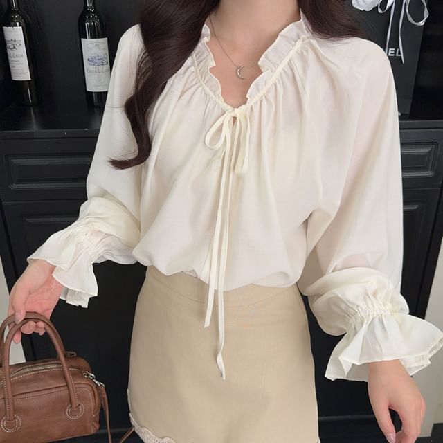 Long Sleeve Lace Trim Vest and Mini Skirt Ensemble