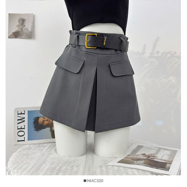 Plain Mini A-Line Skirt