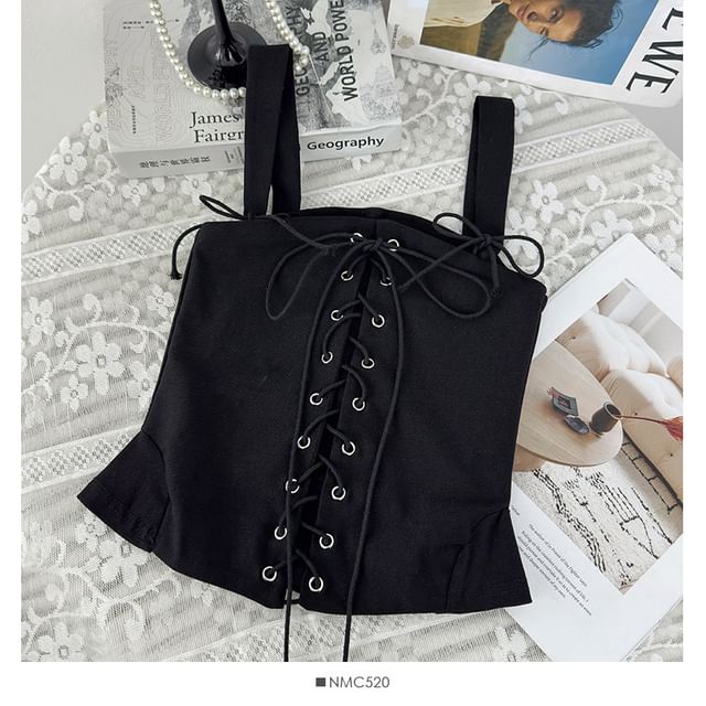 Lace-Up Slim-Fit Tank Top