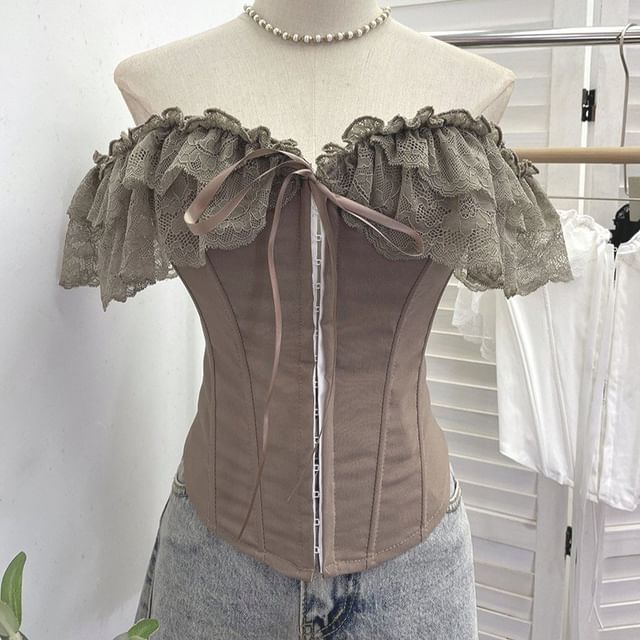 Off-Shoulder Corset Top