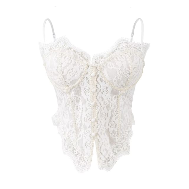 Slit Lace Camisole Top