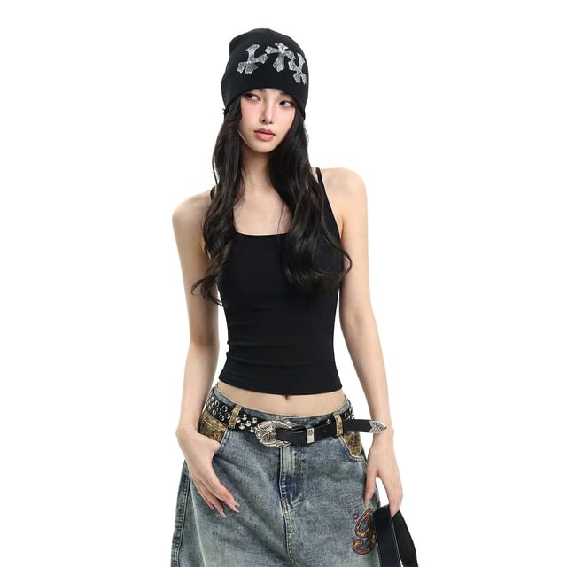 Racerback Sleeveless Basic Top