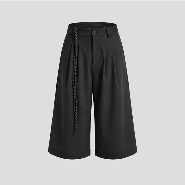 Mid-Waist Wide-Leg Jorts