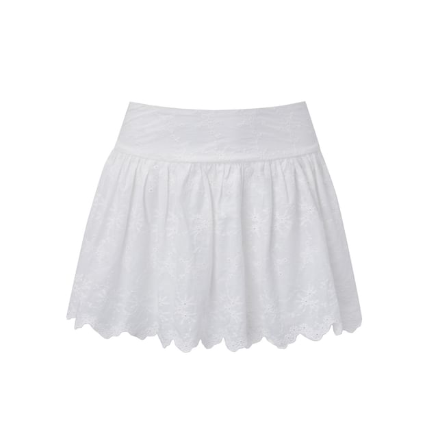 Square Neck Crop Top and Pleated A-Line Mini Skirt Set