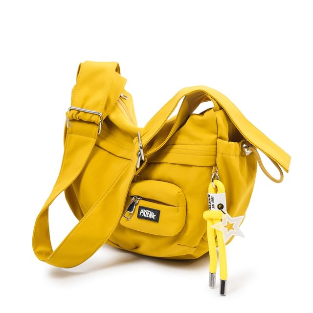 Drawstring Fabric Crossbody Bag