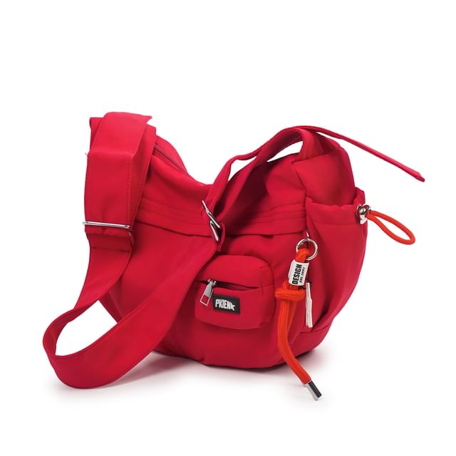 Drawstring Fabric Crossbody Bag