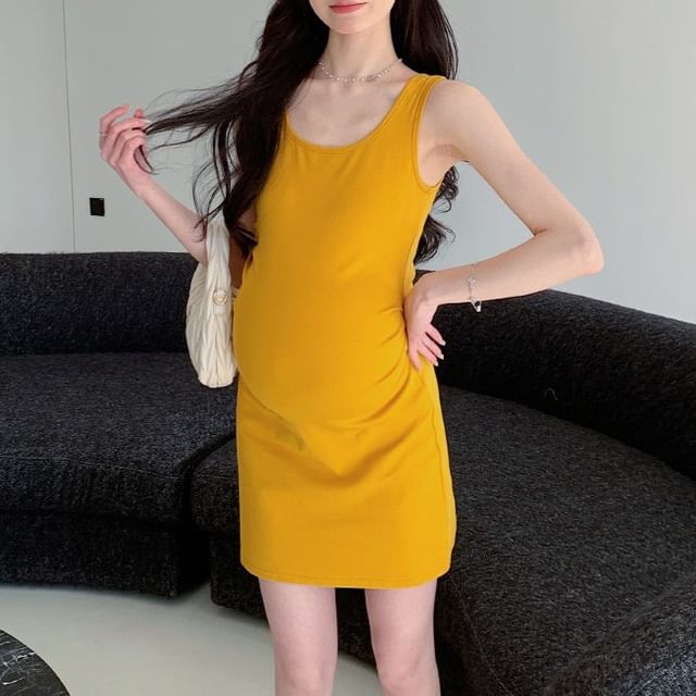Maternity Sheath Dress and Striped Shirt Set