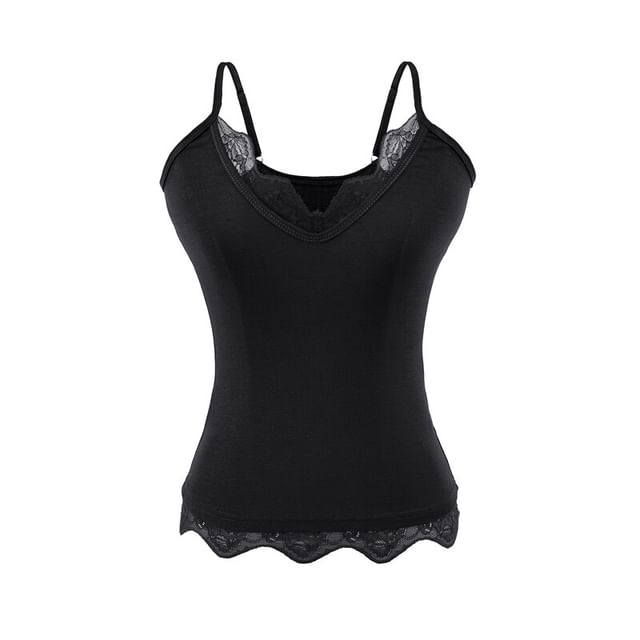 Lace Panel V-Neck Camisole