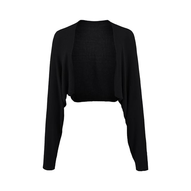 Plain Open Front Bolero Cardigan