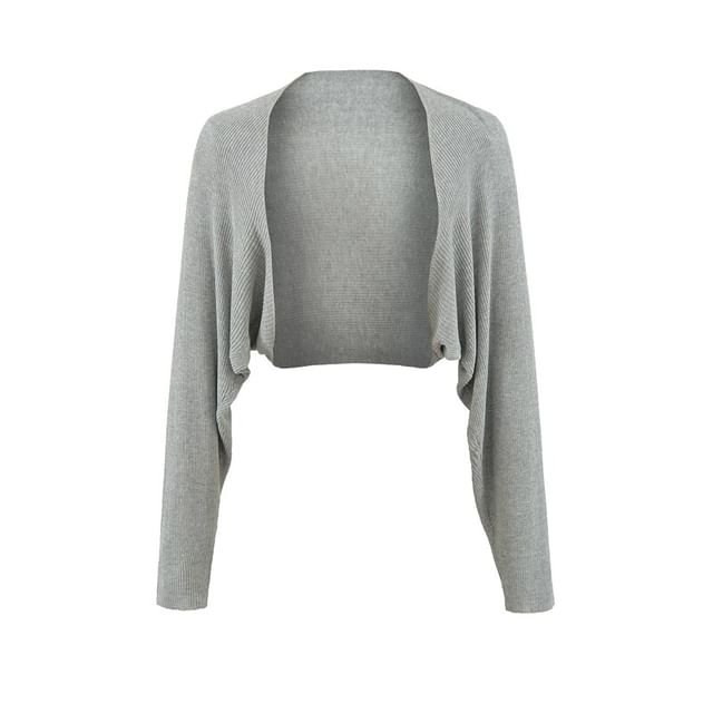 Plain Open Front Bolero Cardigan