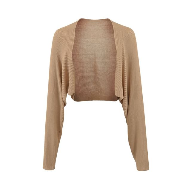 Plain Open Front Bolero Cardigan