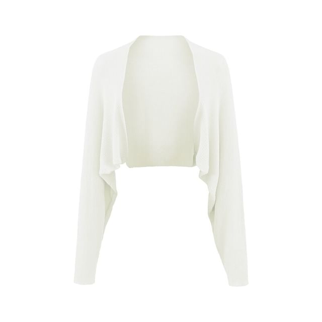 Plain Open Front Bolero Cardigan
