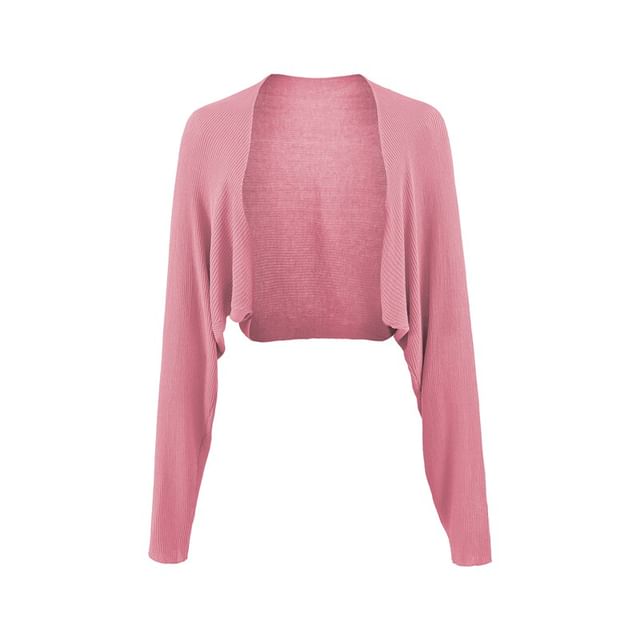 Plain Open Front Bolero Cardigan
