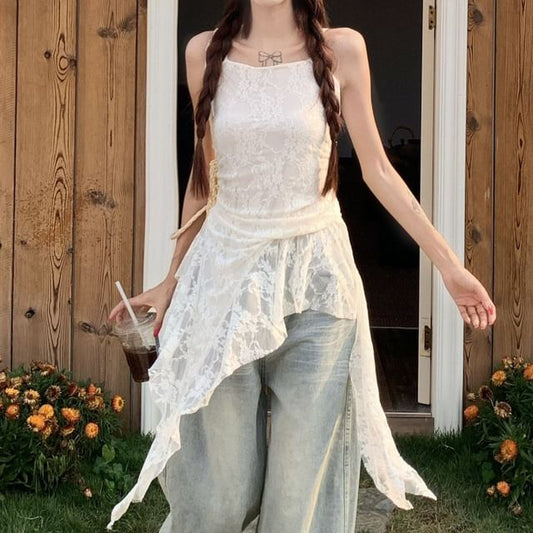Asymmetrical Lace Camisole