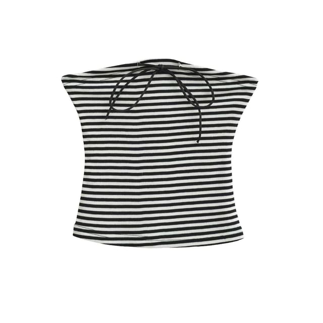 Striped Sleeveless Crop Tube Top