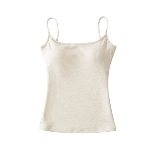 Padded Scoop Neck Crop Camisole Top