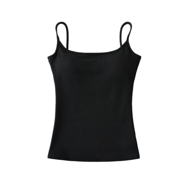 Padded Scoop Neck Crop Camisole Top
