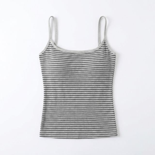 Striped Scoop Neck Spaghetti Strap Camisole