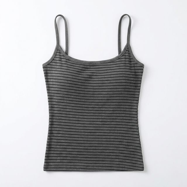 Striped Scoop Neck Spaghetti Strap Camisole