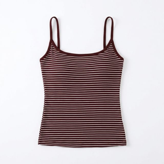 Striped Scoop Neck Spaghetti Strap Camisole