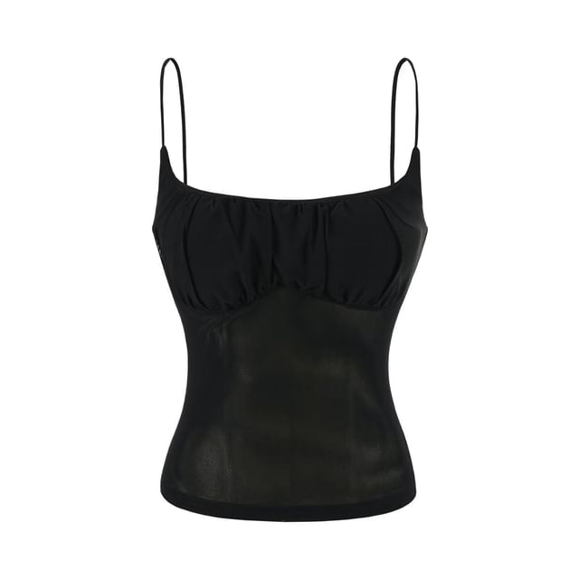 Ruched Scoop Neck Camisole Top