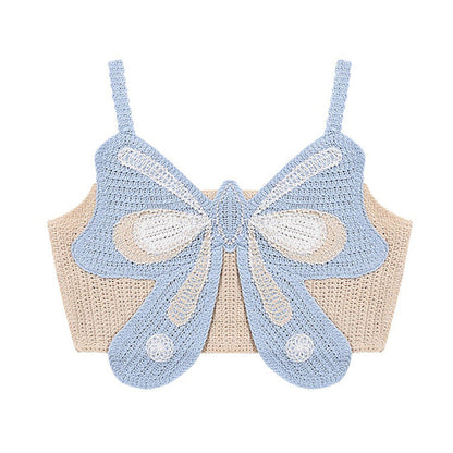 Sweet Butterfly Crochet Top