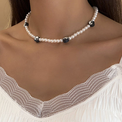 Yin Yang Pearl Choker