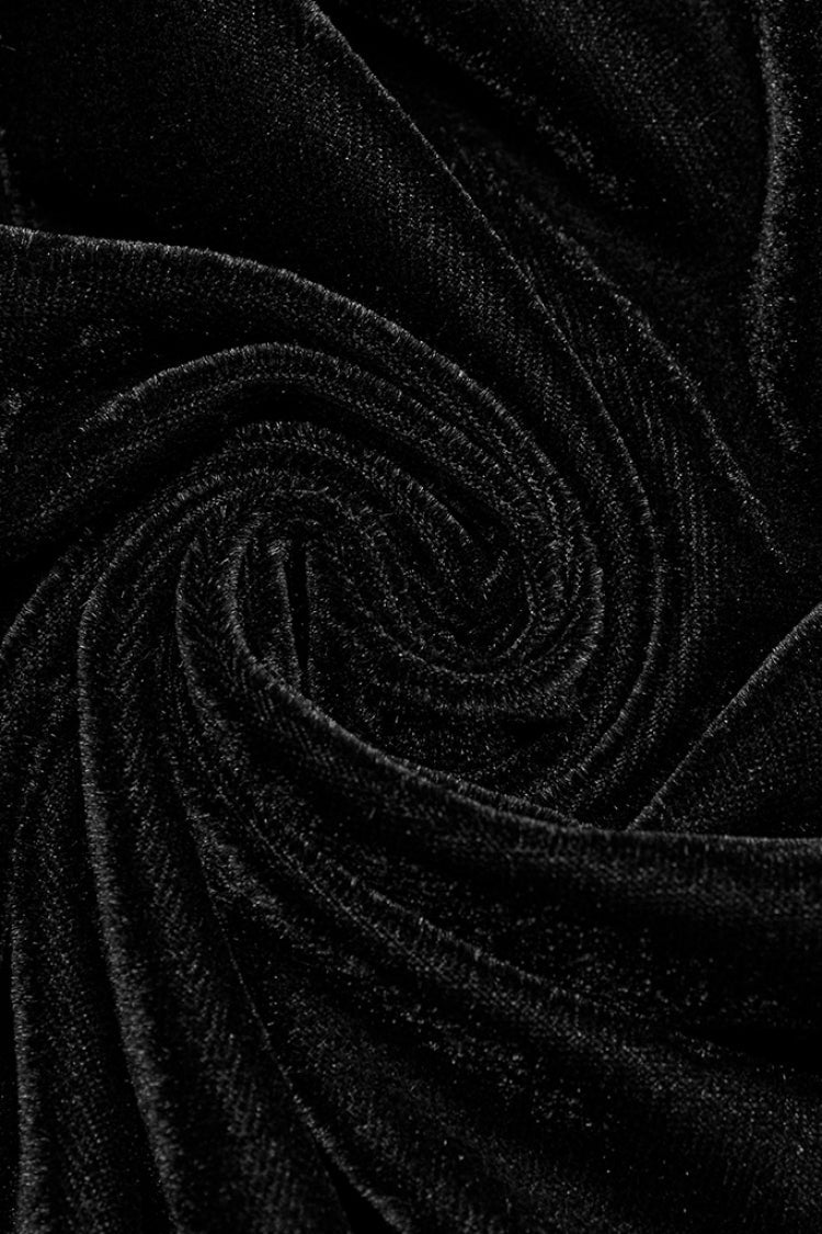 Ebony Halterneck Sleeveless Stitching Mesh Gothic Dress