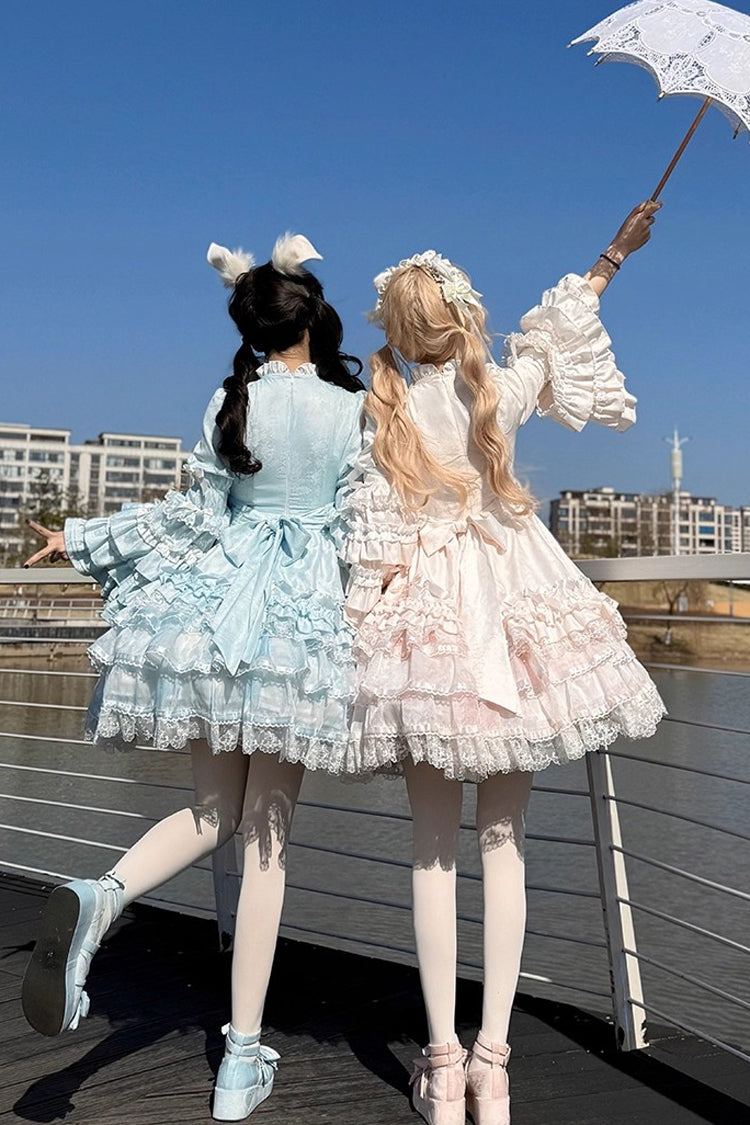 Soloist Doll Asymmetric Dress with Hime Sleeves & Ruffles