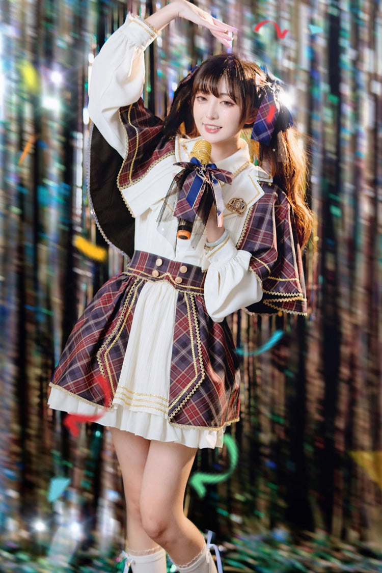 Multi-Color Plaid Ruffle Skirt
