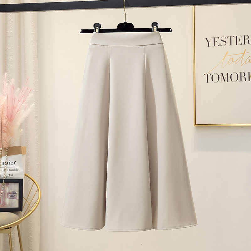 Elegant Button Front Skirt