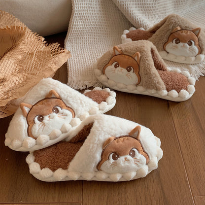 Kawaii Cat Kitty Face Homewear Slippers ON969 MK Kawaii Store