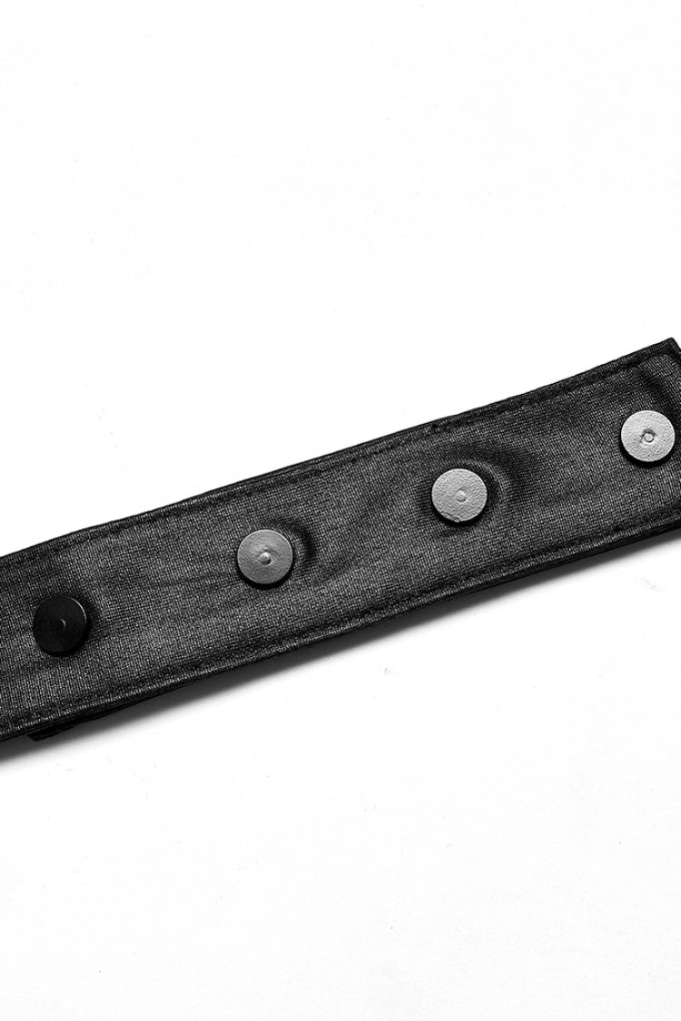 Carbon Ring Buckle Backless Punk Corset for Women