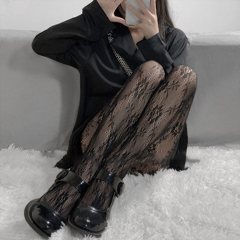 Hollow Out Lolita Mesh Stockings