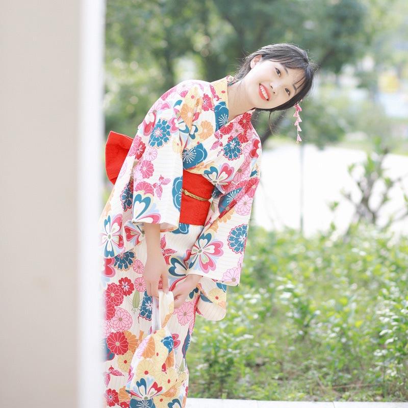 Cherry Blossoms Print Kimono Set