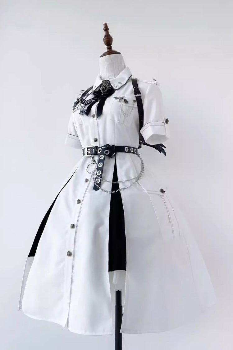 Evil Python 2.0 Short Sleeve Gothic Military Handsome Dress