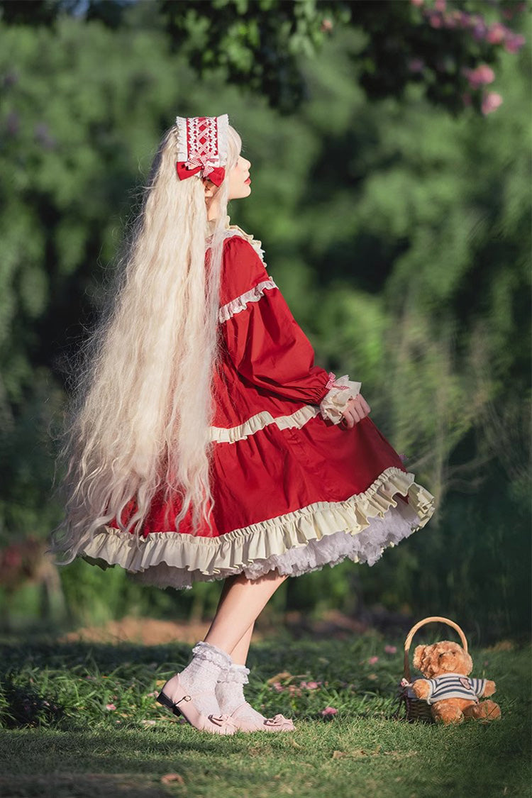 Sweet Lolita Cardigan with Bowknot and Ruffle Print
