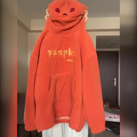 Cartoon Pumpkin Hooded Sweatshirt MK Kawaii Store