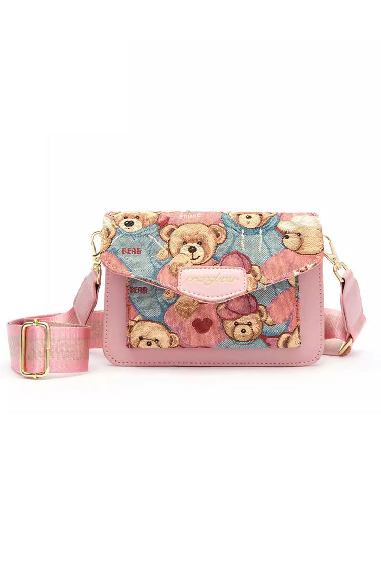 Bear Print Mini Crossbody Bag