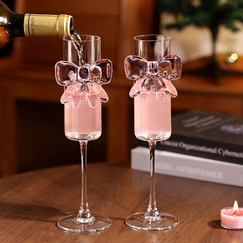 Bow Champagne Glass Crystal Cup