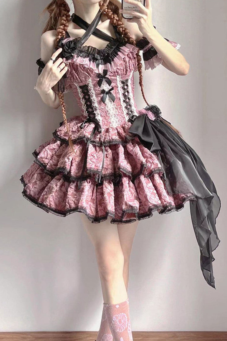 Pink Medea Kiss Gothic JSK Tiered Gown