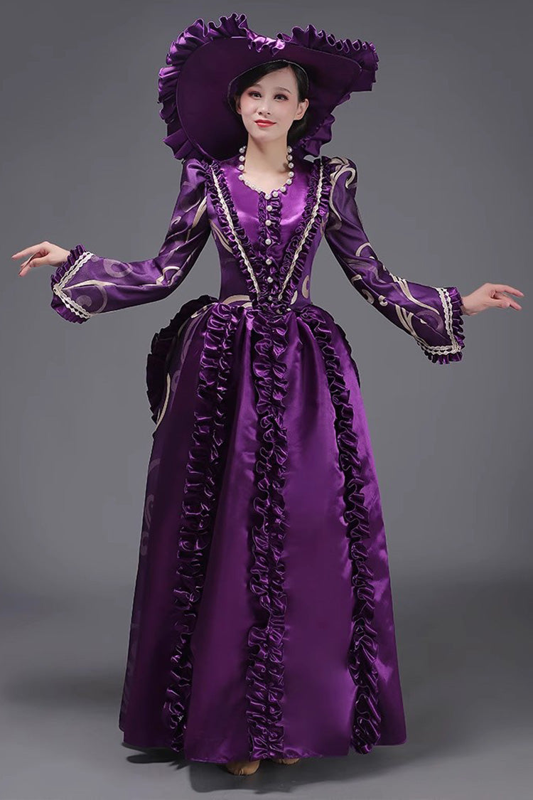 Victorian Princess Gown with Long Sleeves - Elegant