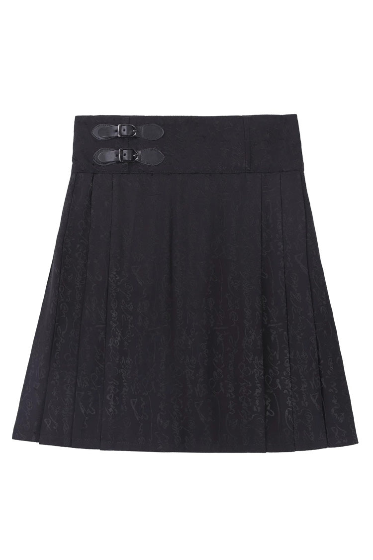 Walking With Demon Asymmetric Gothic Chinese Ouji Skirt