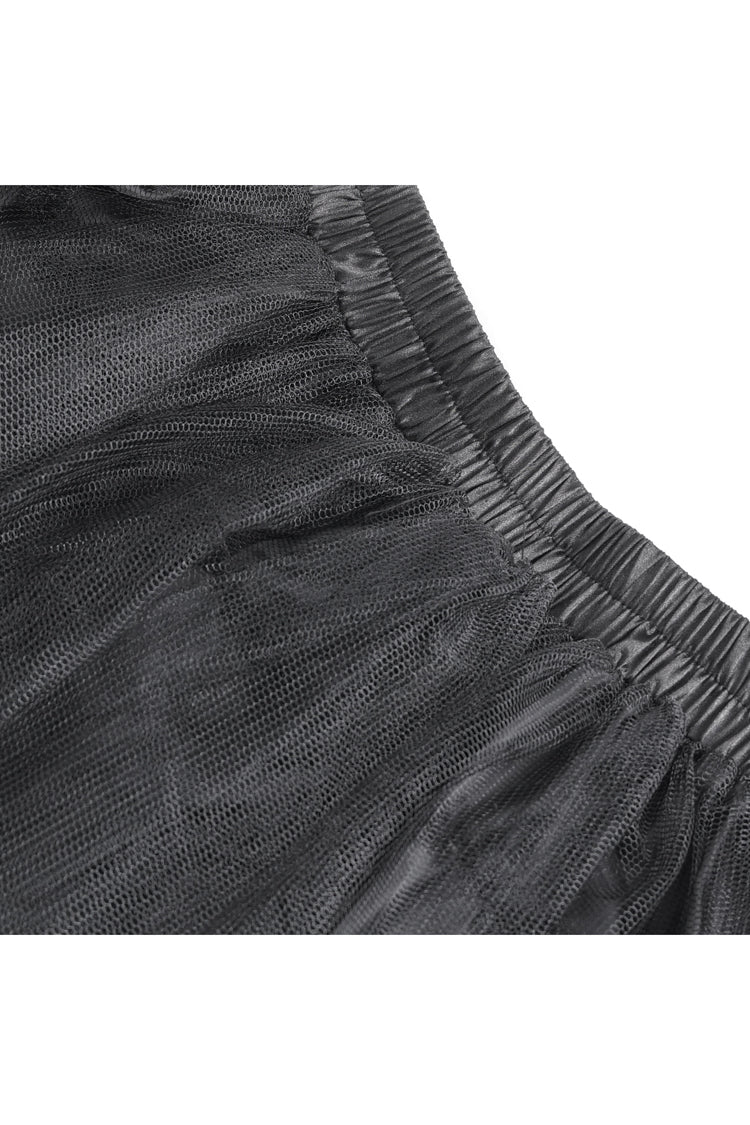 Gothic Underskirt with Lace & Cutout Details for Women