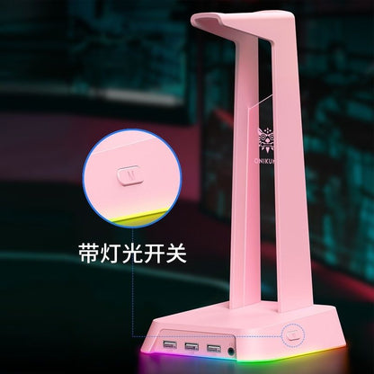 GG Pink Black White RGB USB Headset Stand ON941 MK Kawaii Store